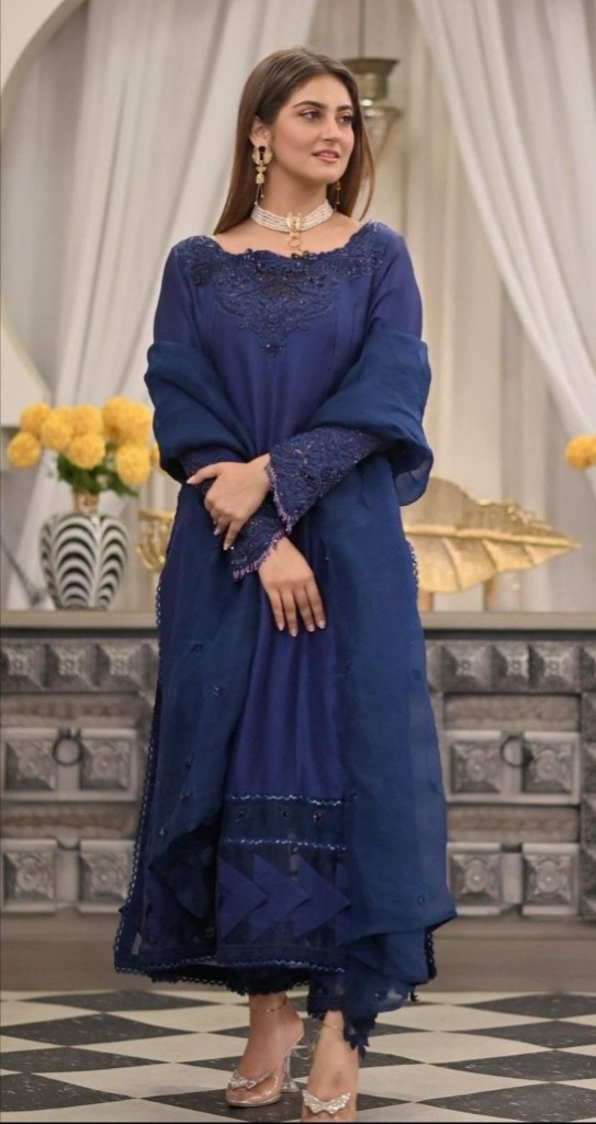 Blue Chiffon Dress